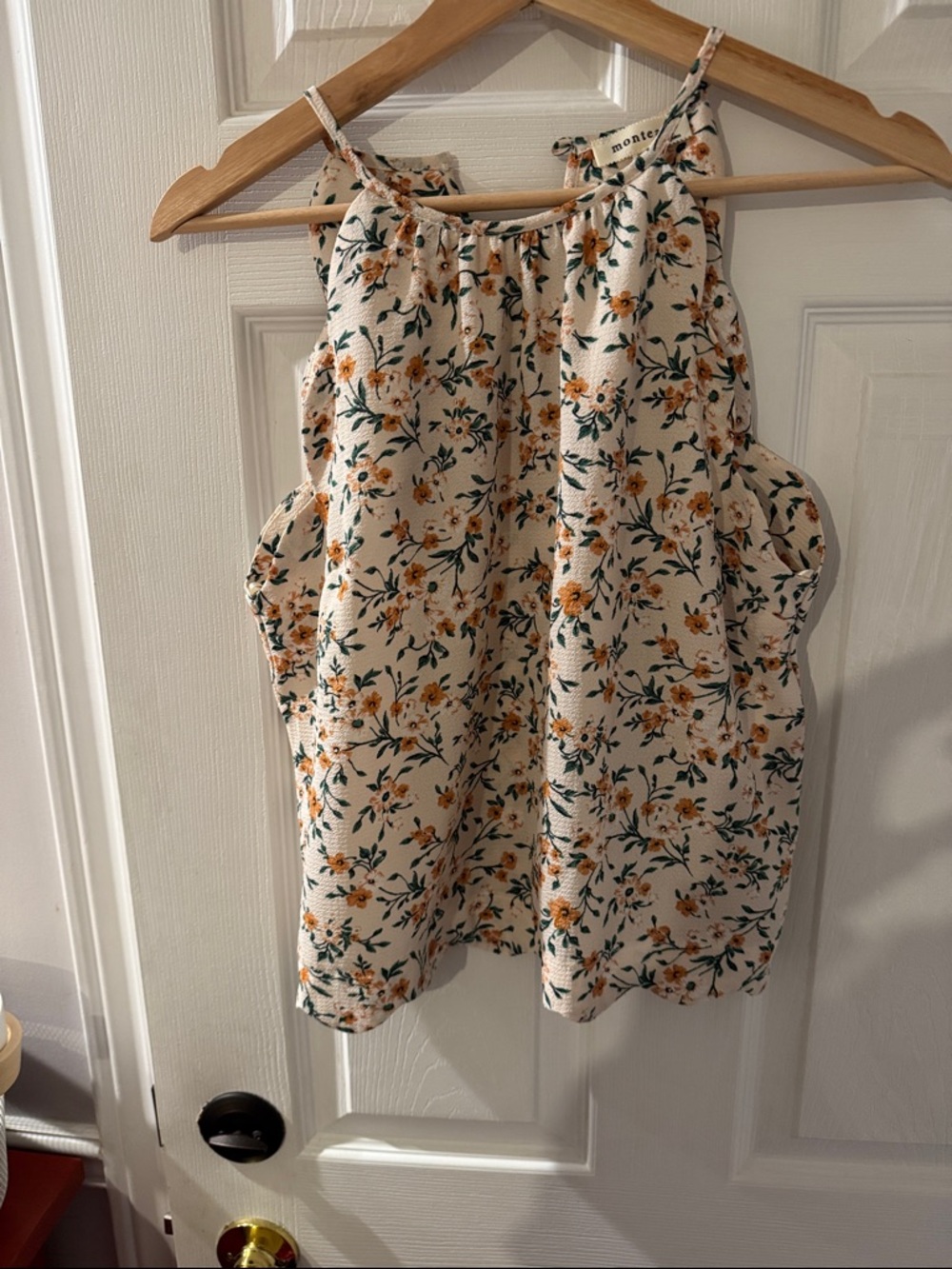 Floral Cream Halter Top